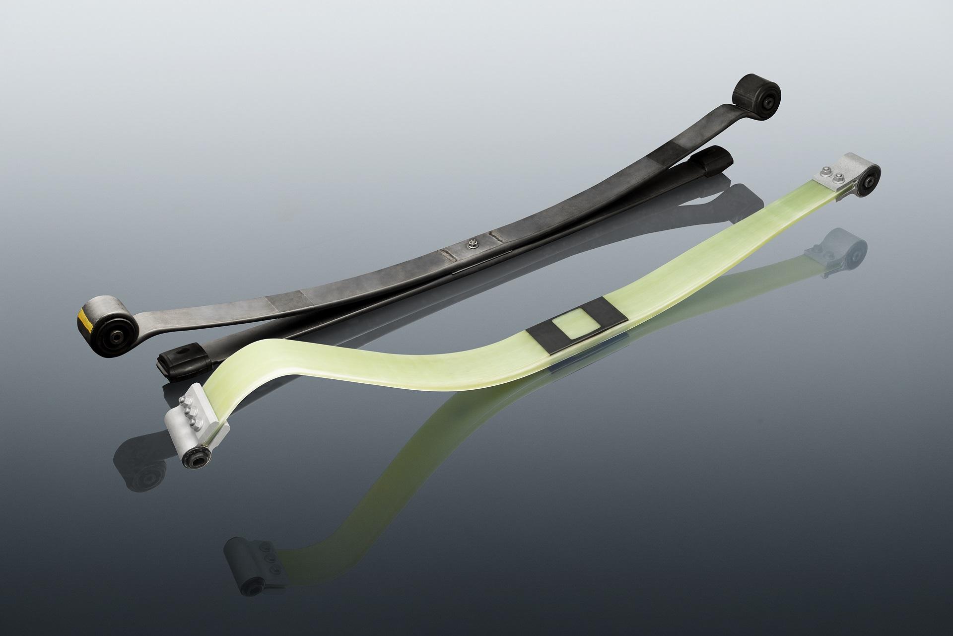 Innovative material, new design the GFRP tension leaf spring Mubea